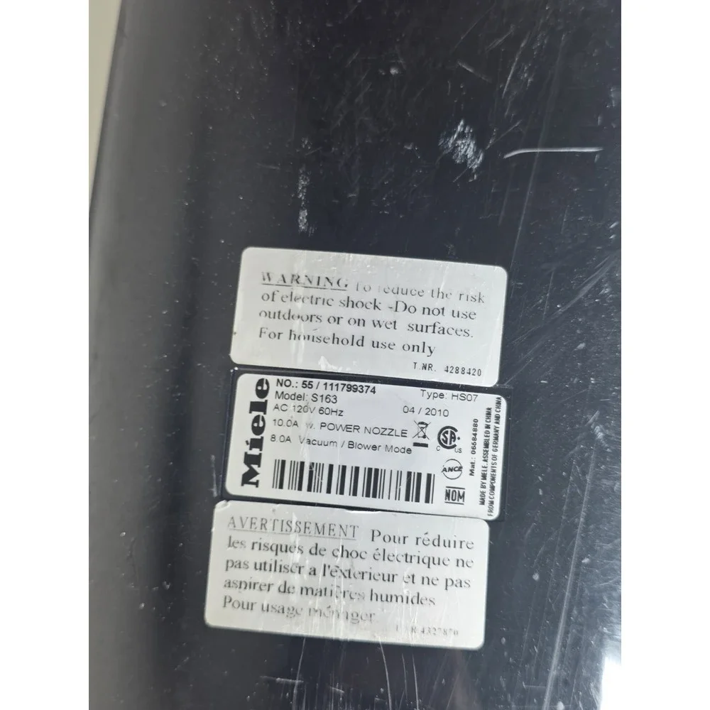 MIELE S163 STICK VACUUM BODY -For Parts Only